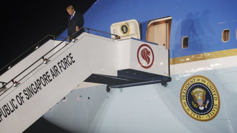 Donald Trump přiletěl do Singapuru na summit se severokorejským vůdce Kim Čong-unem